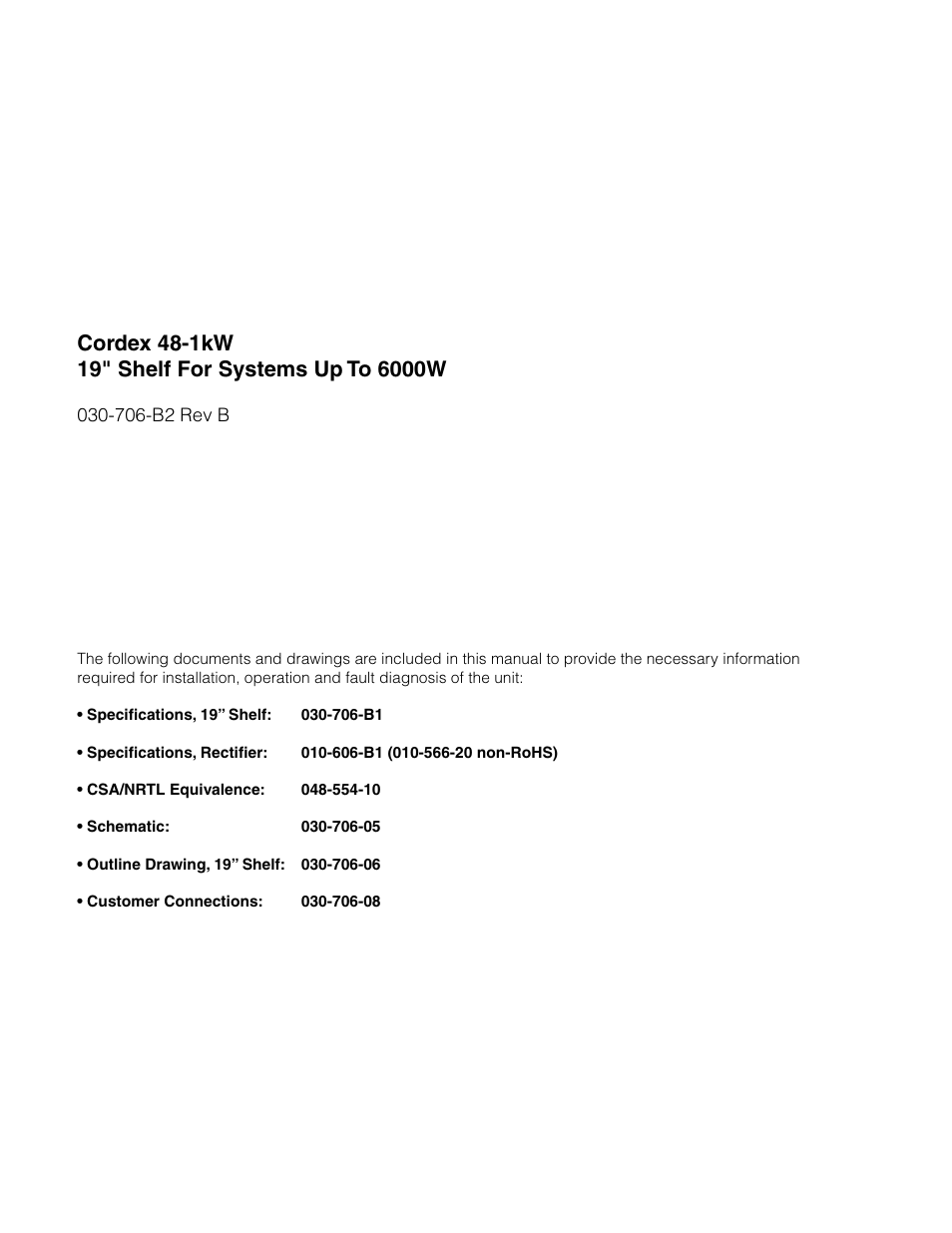 Alpha Technologies Cordex 48-1kW 19 6000W Installation User Manual | Page 3 / 48