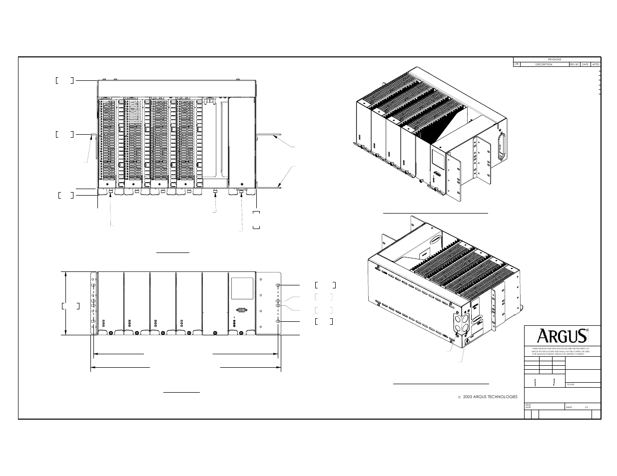 Outline drawing, Plan view top view | Alpha Technologies Cordex 48-1kW 19 6000W Installation User Manual | Page 43 / 48