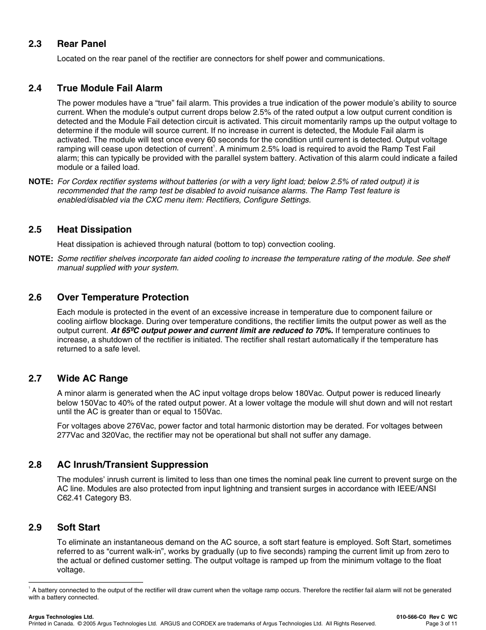Rear panel, True module fail alarm, Heat dissipation | Over temperature protection, Wide ac range, Ac inrush/transient suppression, Soft start | Alpha Technologies Cordex 48-1kW 23 4000W User Manual | Page 25 / 44