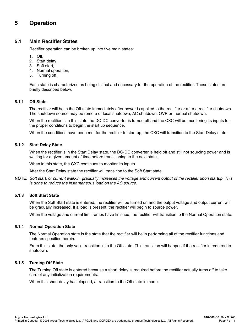 Peration, Main rectifier states, 5 operation | Alpha Technologies Cordex 48-1kW 23 4000W User Manual | Page 29 / 44