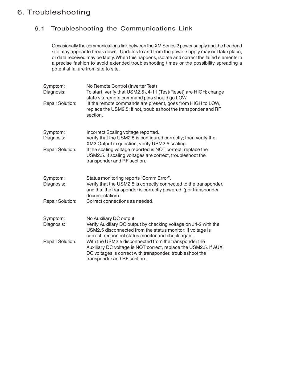 Troubleshooting | Alpha Technologies USM2.5 Status Monitor User Manual | Page 22 / 28