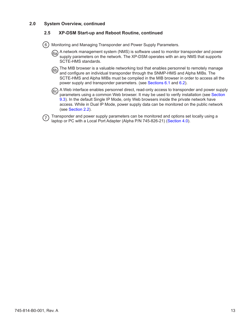 Alpha Technologies AlphaNet DSM Series DOCSIS User Manual | Page 13 / 63