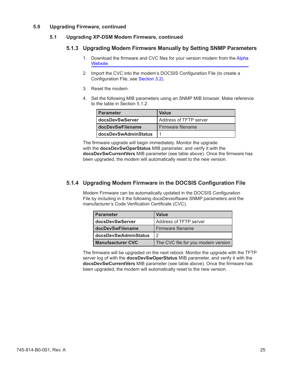 Alpha Technologies AlphaNet DSM Series DOCSIS User Manual | Page 25 / 63