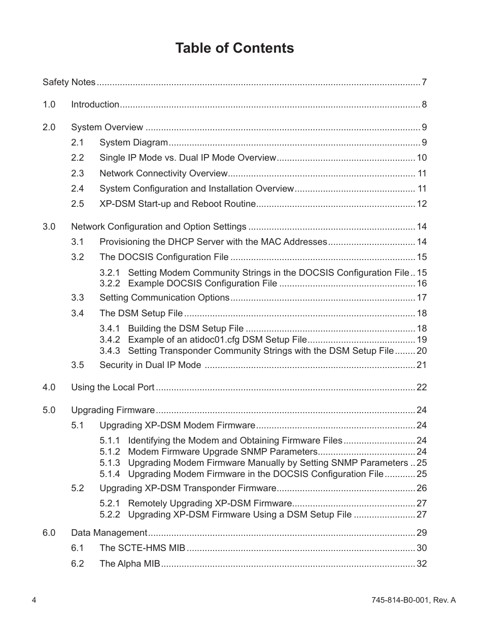 Alpha Technologies AlphaNet DSM Series DOCSIS User Manual | Page 4 / 63