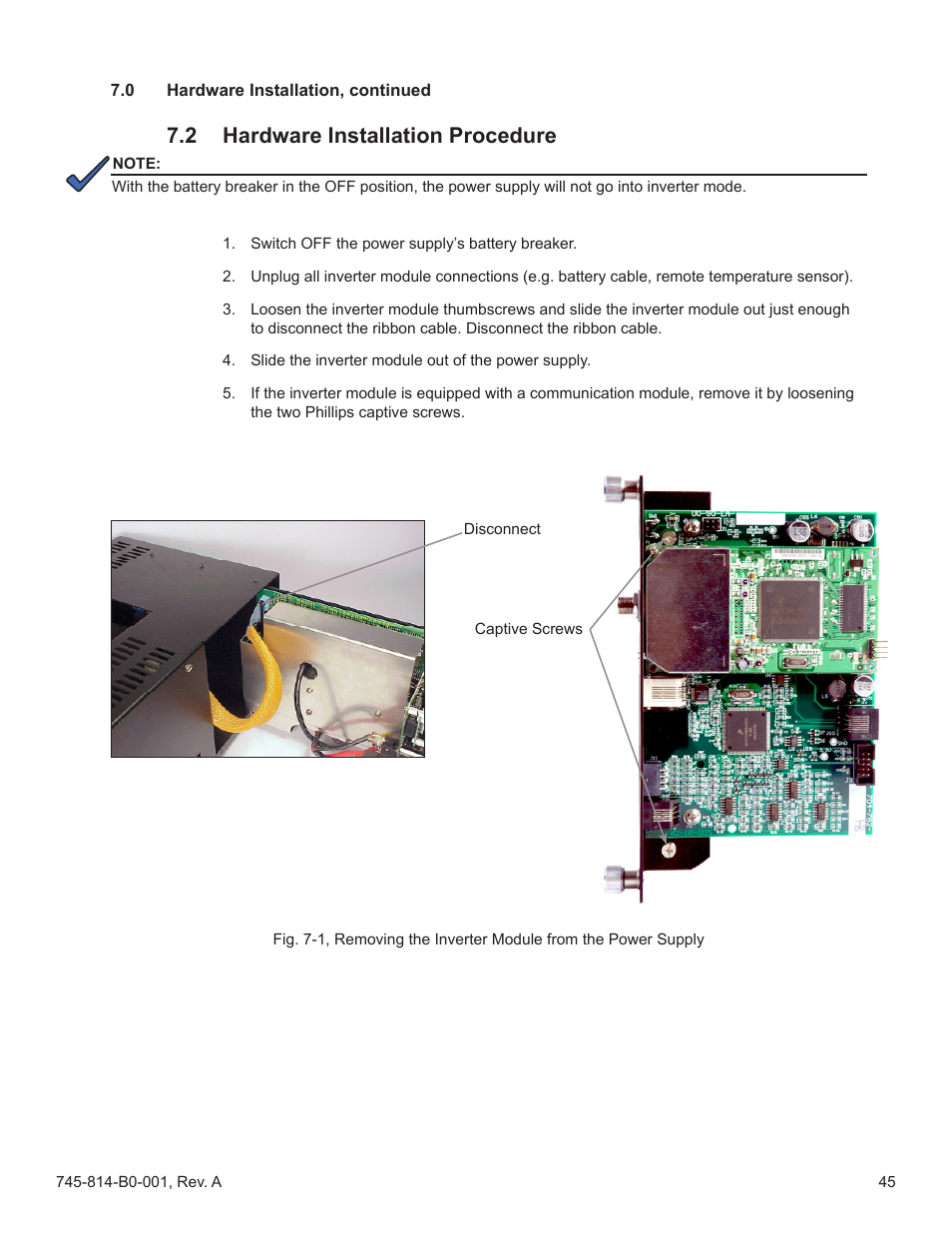 2 hardware installation procedure, Hardware installation procedure | Alpha Technologies AlphaNet DSM Series DOCSIS User Manual | Page 45 / 63