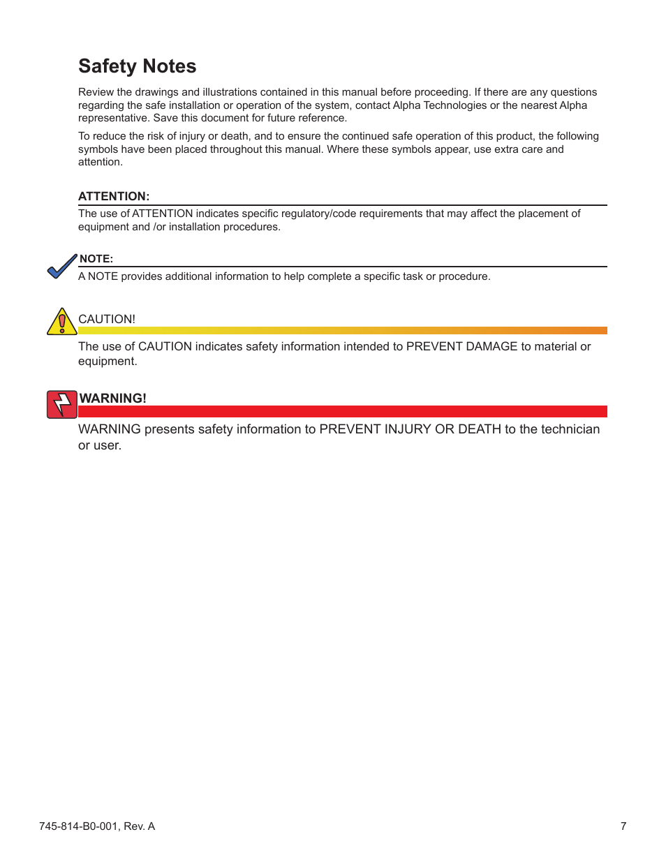 Safety notes | Alpha Technologies AlphaNet DSM Series DOCSIS User Manual | Page 7 / 63