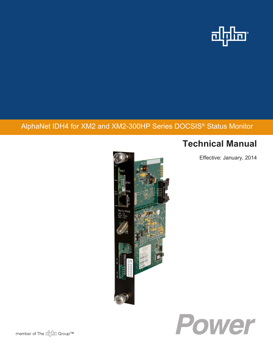 Alpha Technologies AlphaNet IDH4 for XM2 and XM2-300HP Series - Technical Manual User Manual | 87 pages