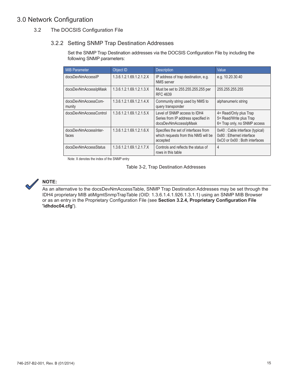 0 network configuration, 2 setting snmp trap destination addresses | Alpha Technologies AlphaNet IDH4 for XM2 and XM2-300HP Series - Technical Manual User Manual | Page 15 / 87