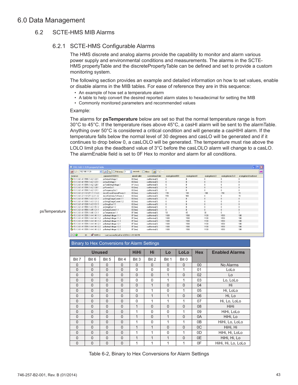 0 data management | Alpha Technologies AlphaNet IDH4 for XM2 and XM2-300HP Series - Technical Manual User Manual | Page 43 / 87