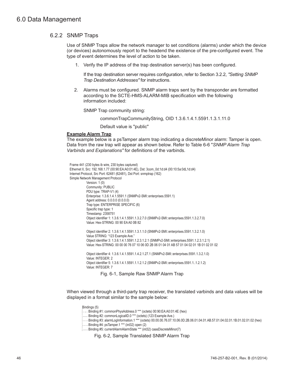 0 data management, 2 snmp traps | Alpha Technologies AlphaNet IDH4 for XM2 and XM2-300HP Series - Technical Manual User Manual | Page 46 / 87