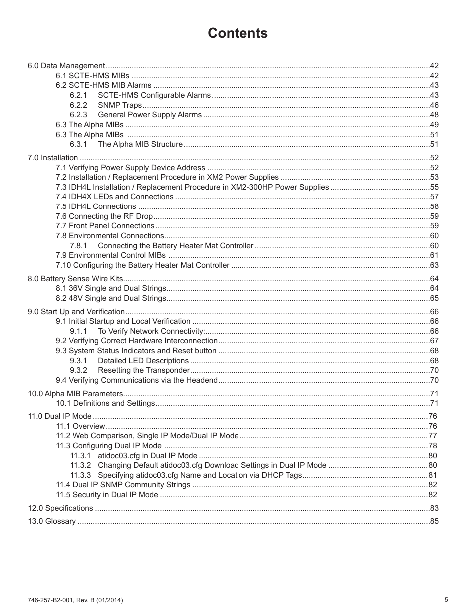Alpha Technologies AlphaNet IDH4 for XM2 and XM2-300HP Series - Technical Manual User Manual | Page 5 / 87