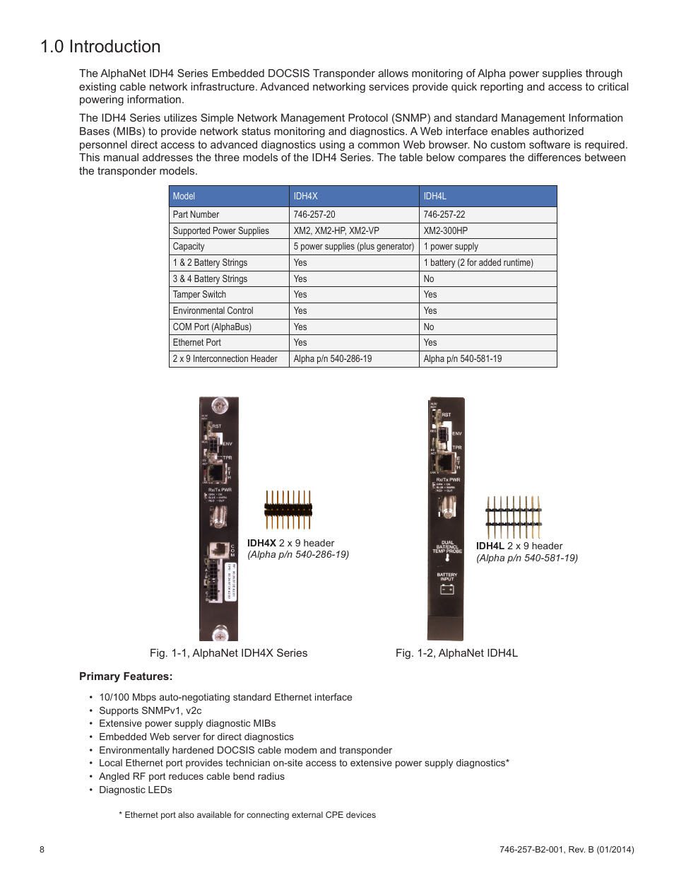 0 introduction | Alpha Technologies AlphaNet IDH4 for XM2 and XM2-300HP Series - Technical Manual User Manual | Page 8 / 87