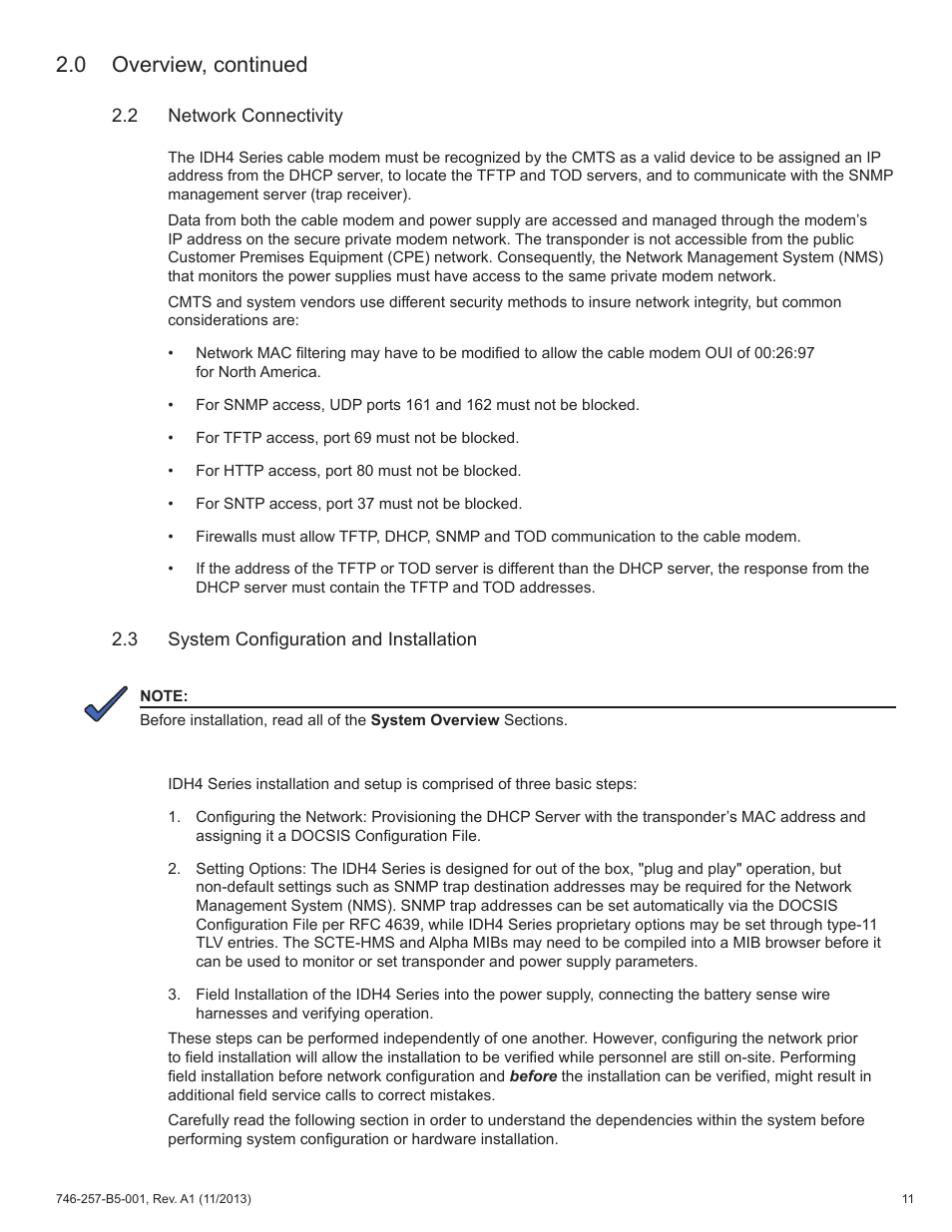 0 overview, continued | Alpha Technologies AlphaNet IDH4 for XM3-HP Series - Technical Manual User Manual | Page 11 / 94