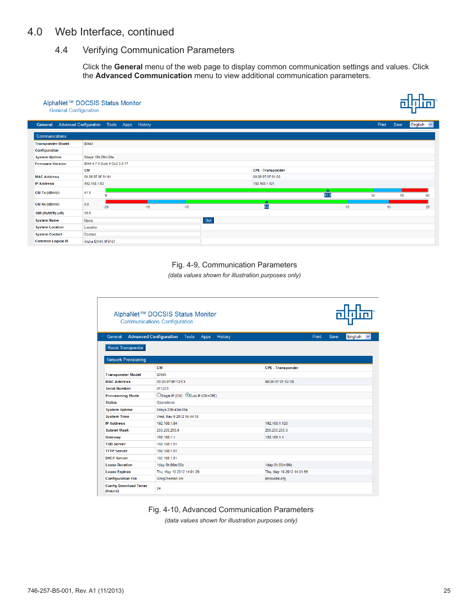 0 web interface, continued | Alpha Technologies AlphaNet IDH4 for XM3-HP Series - Technical Manual User Manual | Page 25 / 94