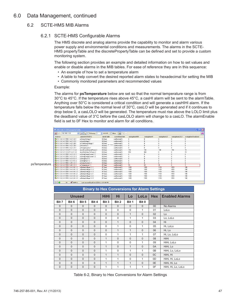 0 data management, continued | Alpha Technologies AlphaNet IDH4 for XM3-HP Series - Technical Manual User Manual | Page 47 / 94