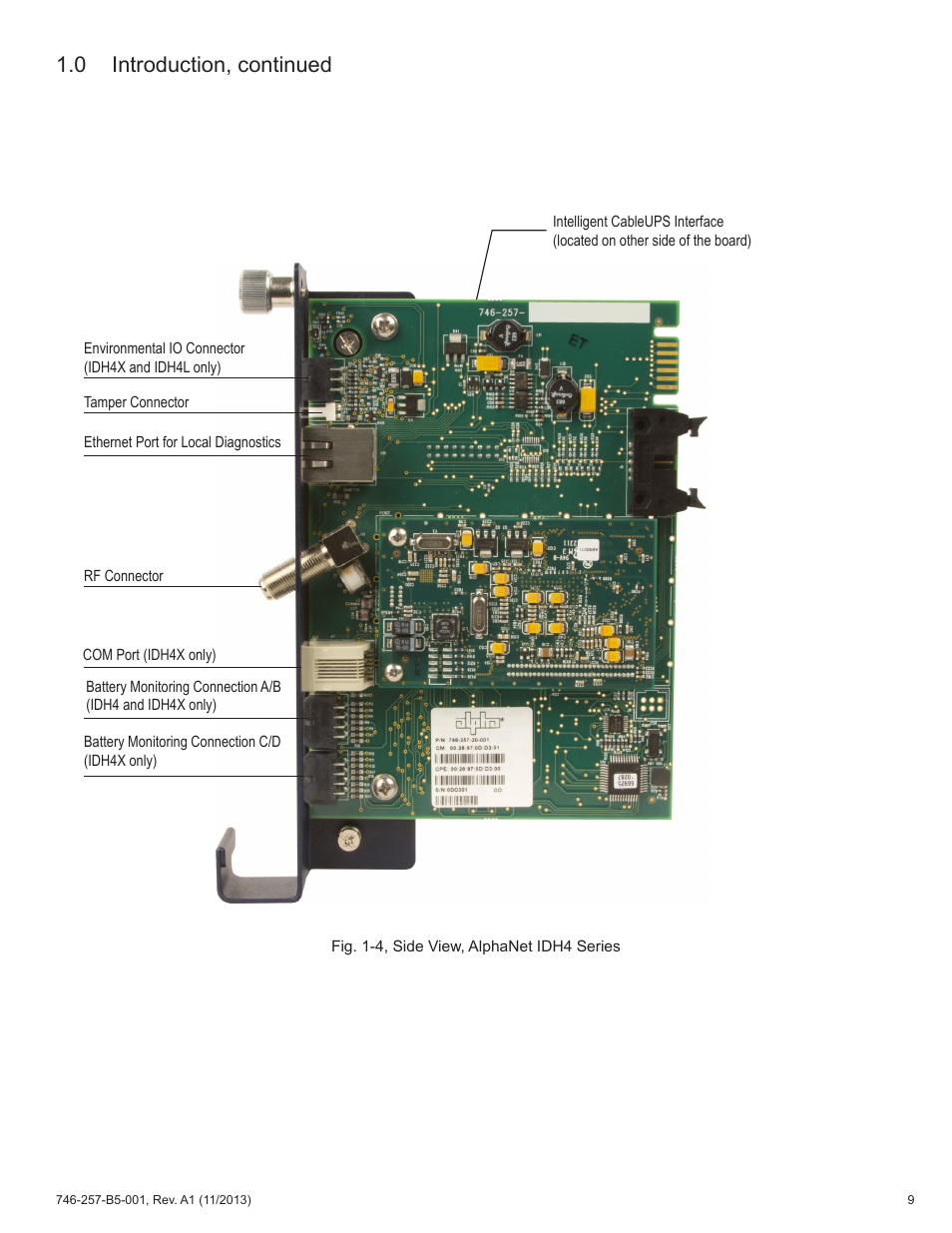 0 introduction, continued | Alpha Technologies AlphaNet IDH4 for XM3-HP Series - Technical Manual User Manual | Page 9 / 94
