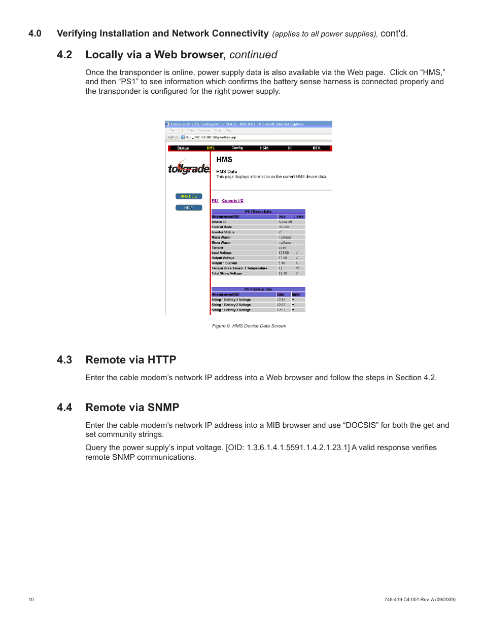 3 remote via http 4.4 remote via snmp, 2 locally via a web browser, continued, 4 remote via snmp | Alpha Technologies XP-EDH4 - Installation User Manual | Page 10 / 12