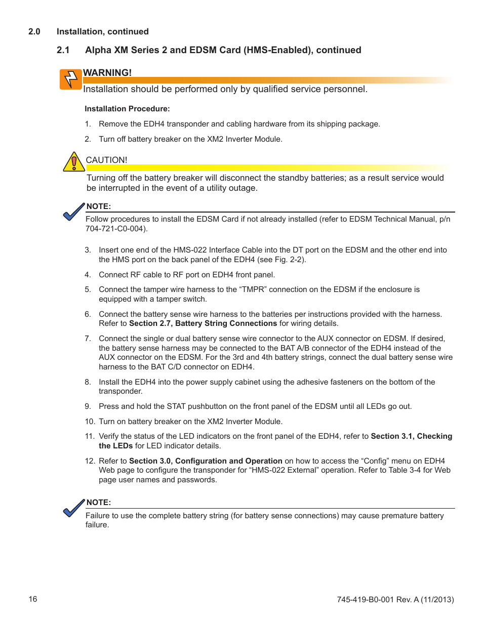 Alpha Technologies XP-EDH4 - Technical Manual User Manual | Page 16 / 81