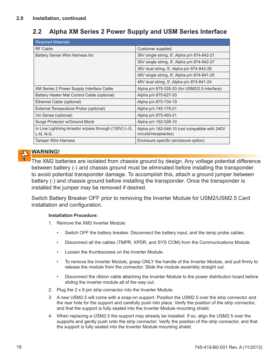 Alpha Technologies XP-EDH4 - Technical Manual User Manual | Page 18 / 81