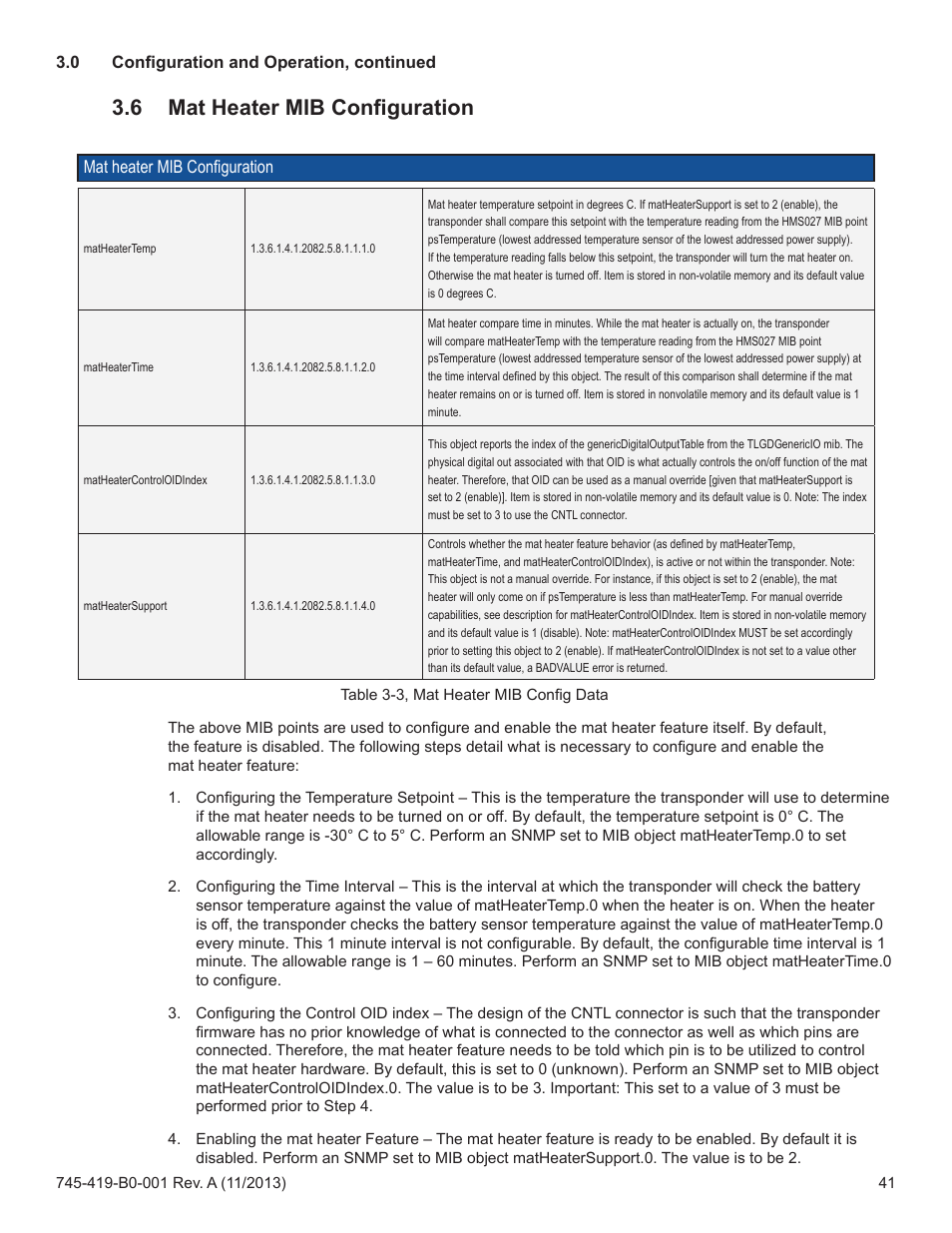 6 mat heater mib configuration | Alpha Technologies XP-EDH4 - Technical Manual User Manual | Page 41 / 81