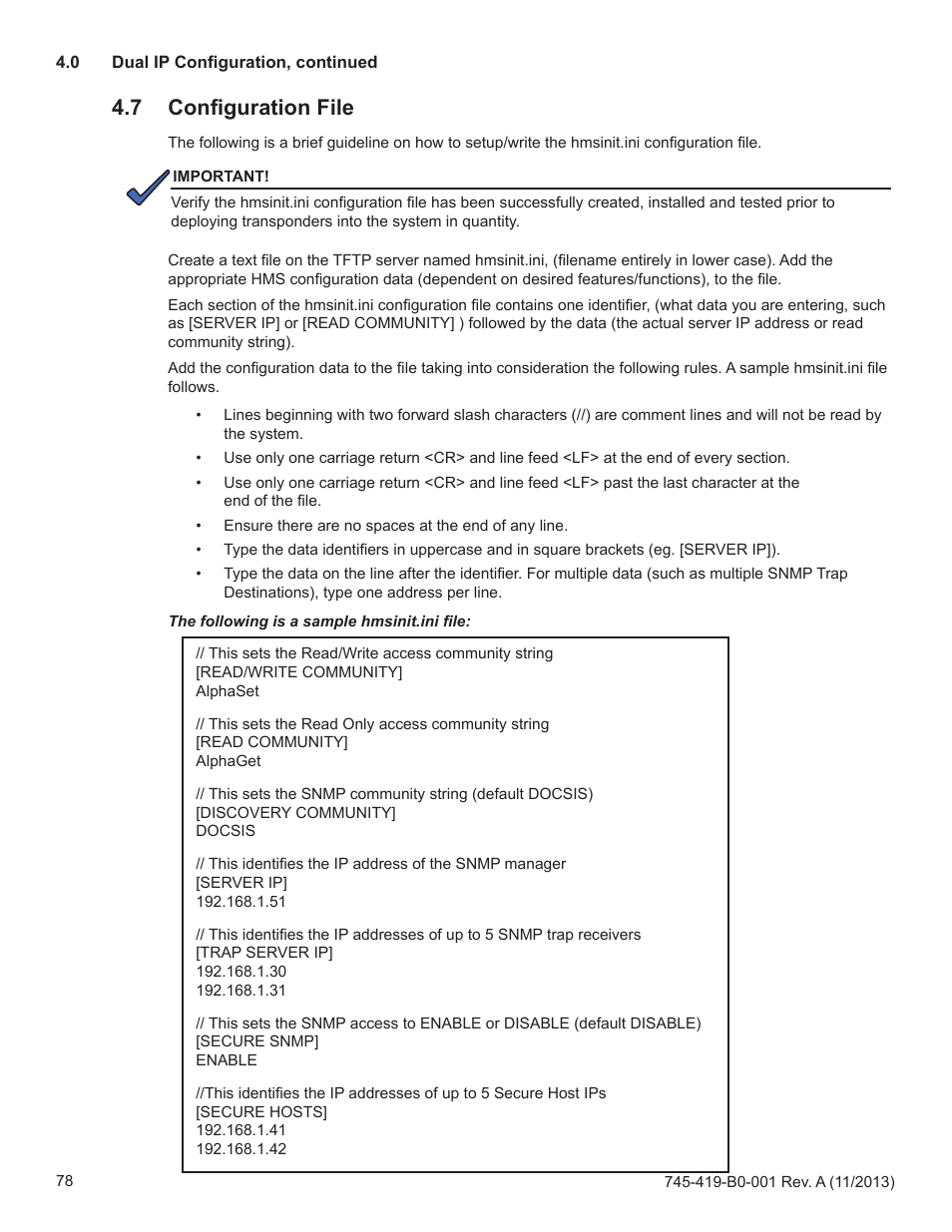 7 configuration file | Alpha Technologies XP-EDH4 - Technical Manual User Manual | Page 78 / 81