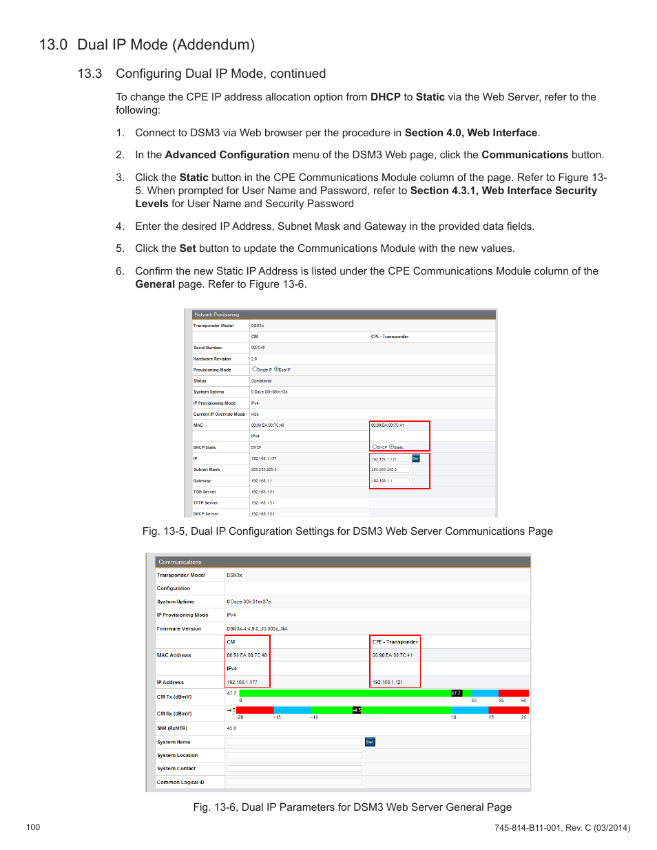 0 dual ip mode (addendum) | Alpha Technologies DSM3 for XM3 - Technical Manual User Manual | Page 100 / 106