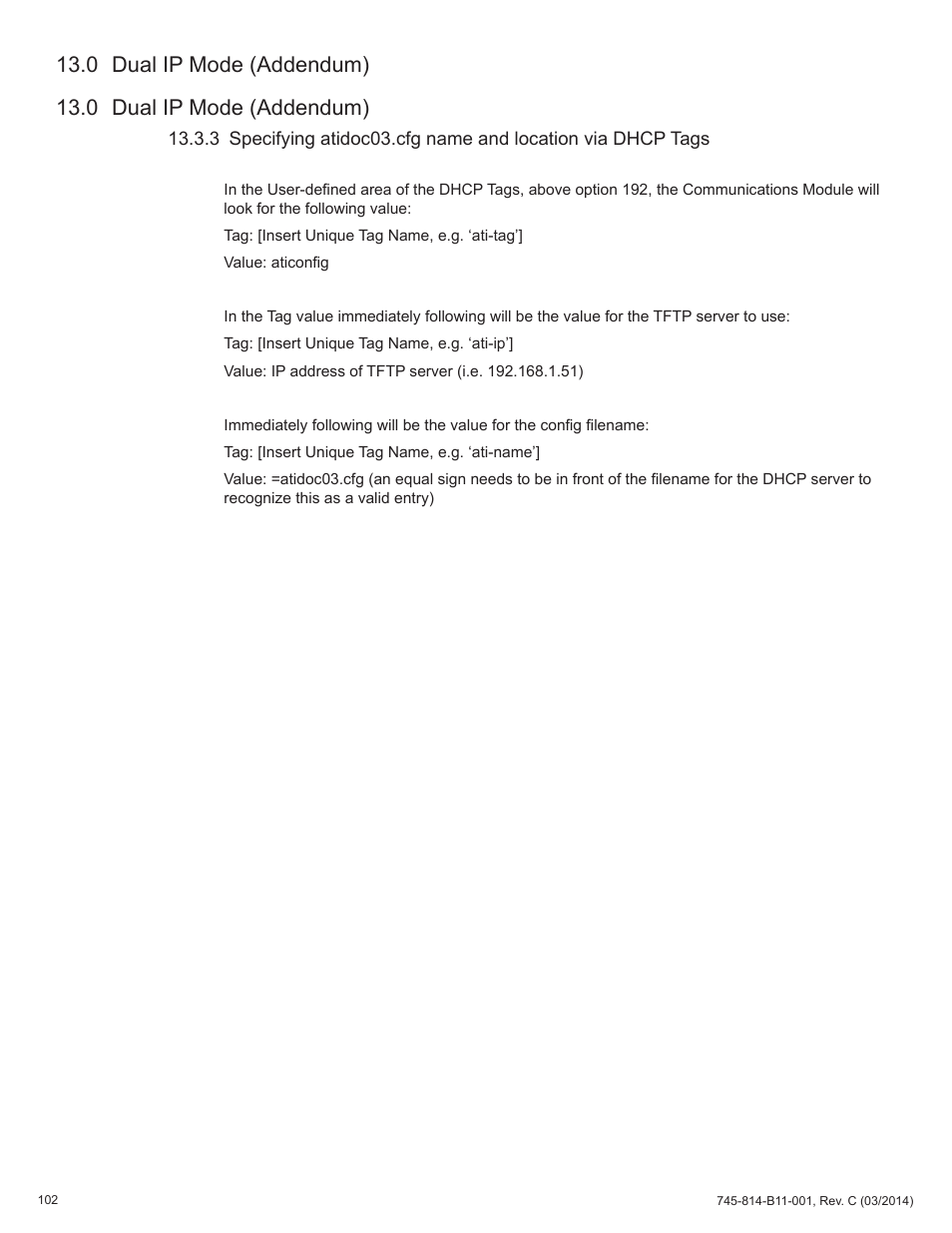 0 dual ip mode (addendum) | Alpha Technologies DSM3 for XM3 - Technical Manual User Manual | Page 102 / 106