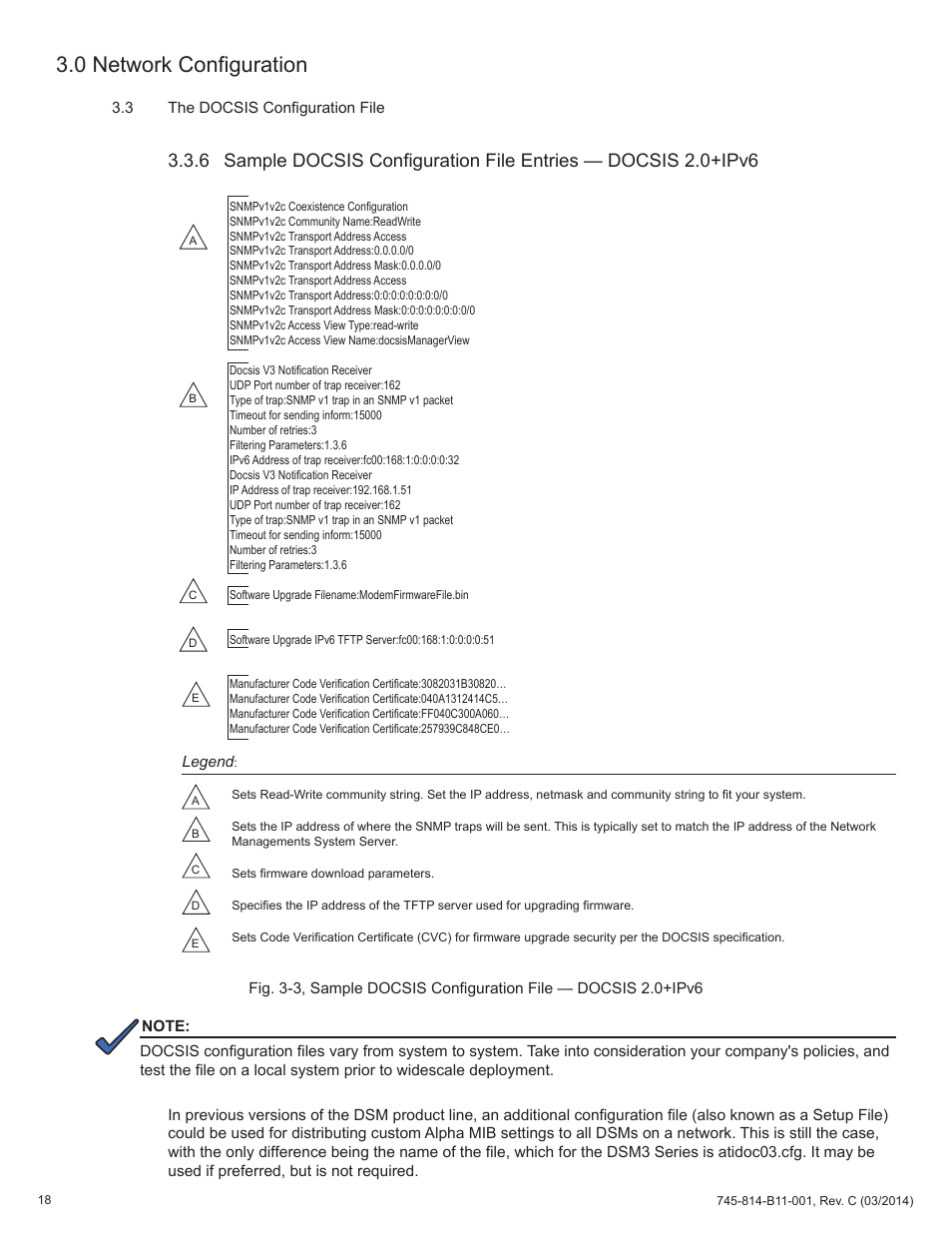 0 network configuration | Alpha Technologies DSM3 for XM3 - Technical Manual User Manual | Page 18 / 106