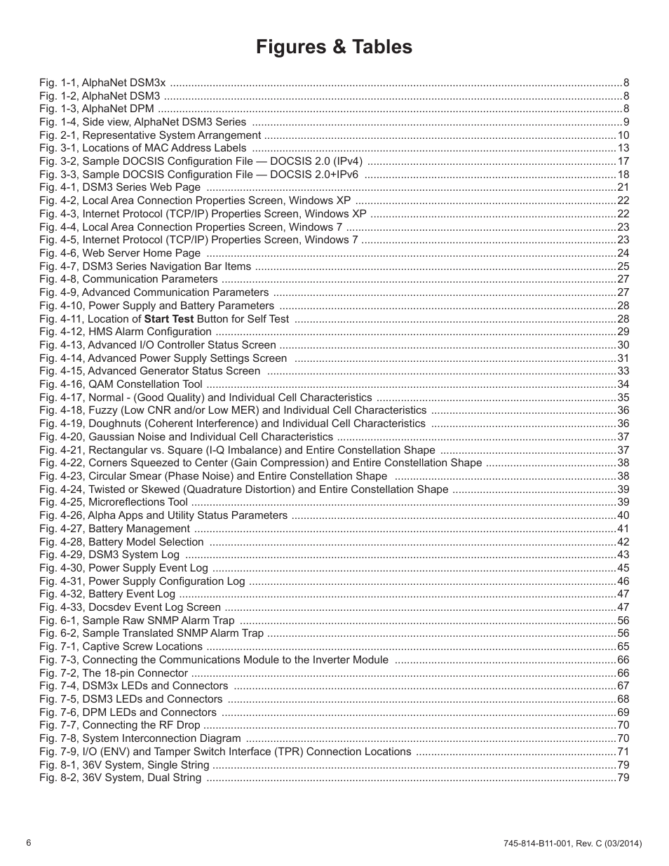 Figures & tables | Alpha Technologies DSM3 for XM3 - Technical Manual User Manual | Page 6 / 106