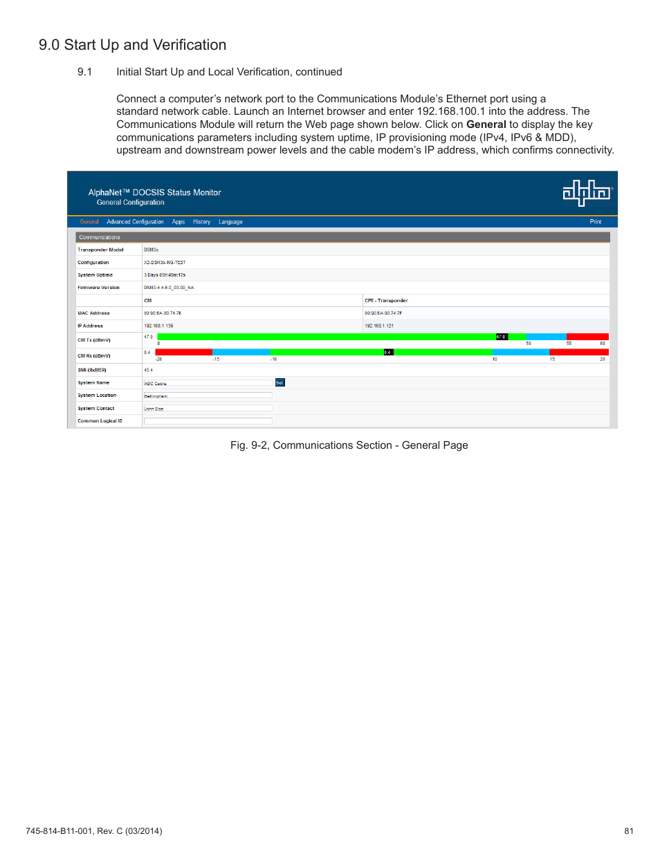 0 start up and verification, 0 start up and verification, continued | Alpha Technologies DSM3 for XM3 - Technical Manual User Manual | Page 81 / 106