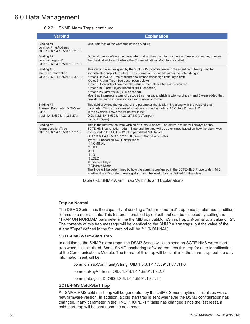0 data management | Alpha Technologies DSM3 for XM2 - Technical Manual User Manual | Page 50 / 95