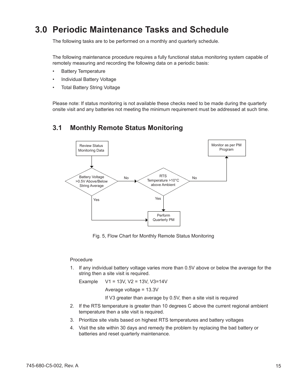 0 periodic maintenance tasks and schedule, 1 monthly remote status monitoring | Alpha Technologies AlphaCell HP User Manual | Page 15 / 32