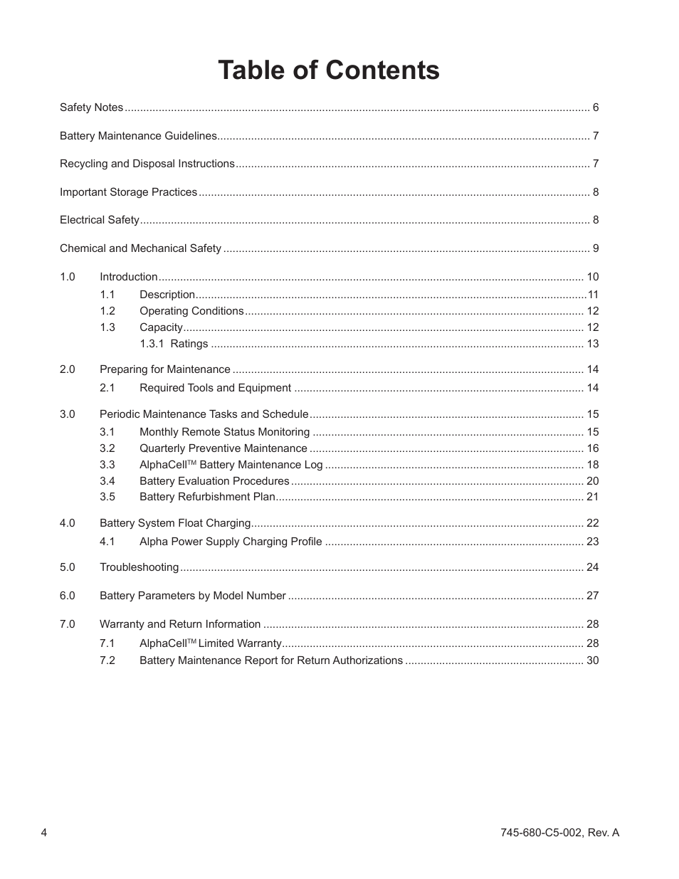 Alpha Technologies AlphaCell HP User Manual | Page 4 / 32