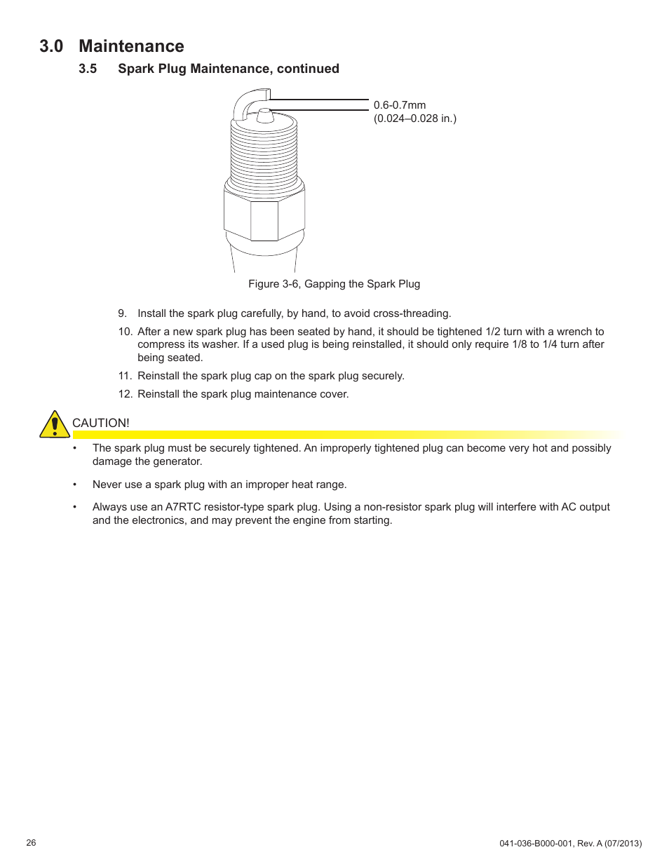 0 maintenance | Alpha Technologies AlphaGen ACX2000i 120V - Operator's Manual User Manual | Page 26 / 38