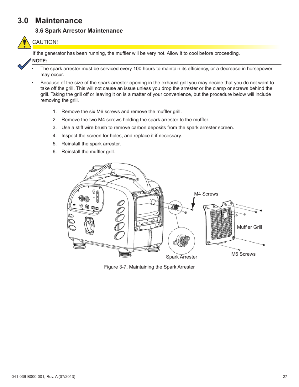 0 maintenance | Alpha Technologies AlphaGen ACX2000i 120V - Operator's Manual User Manual | Page 27 / 38