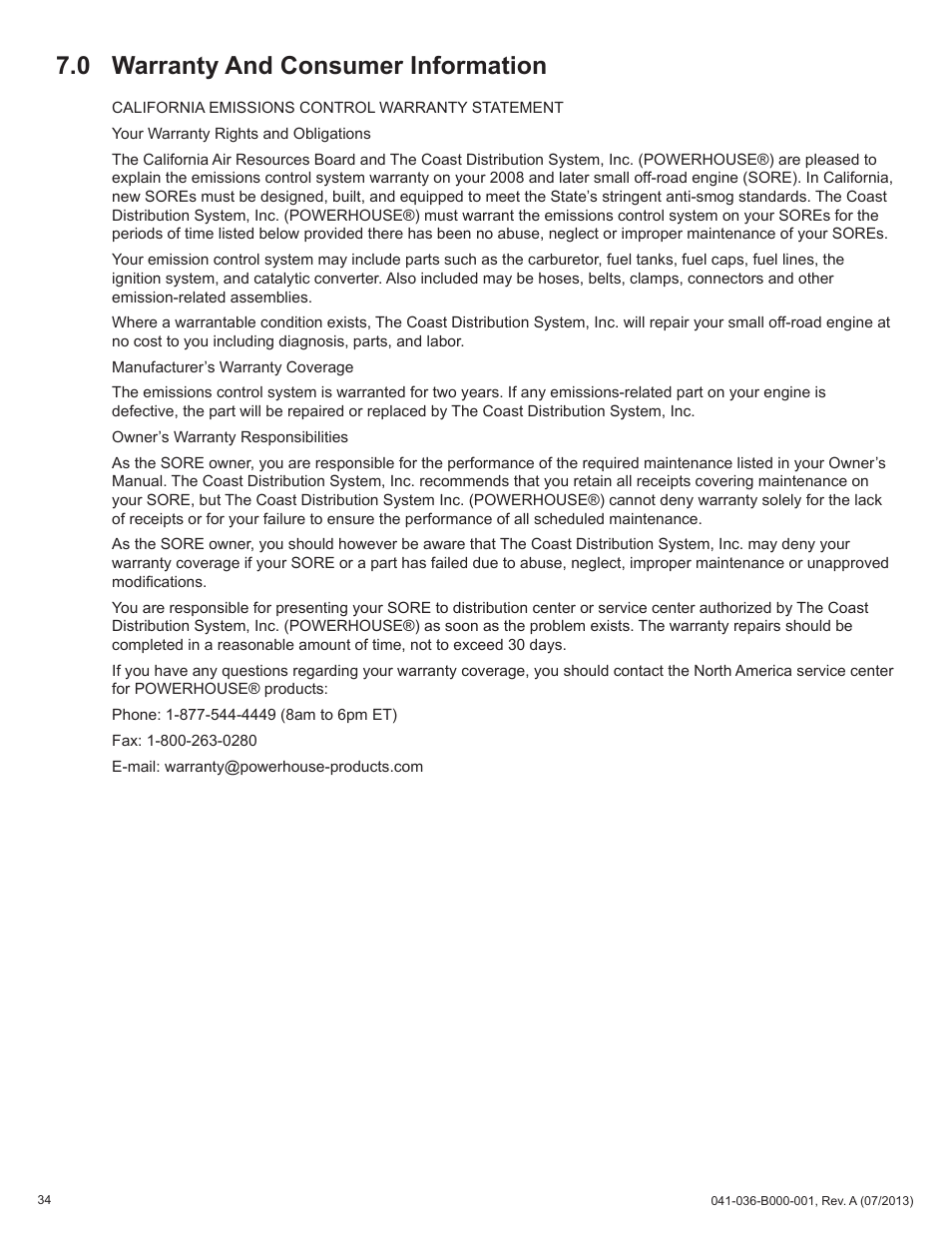 0 warranty and consumer information | Alpha Technologies AlphaGen ACX2000i 120V - Operator's Manual User Manual | Page 34 / 38