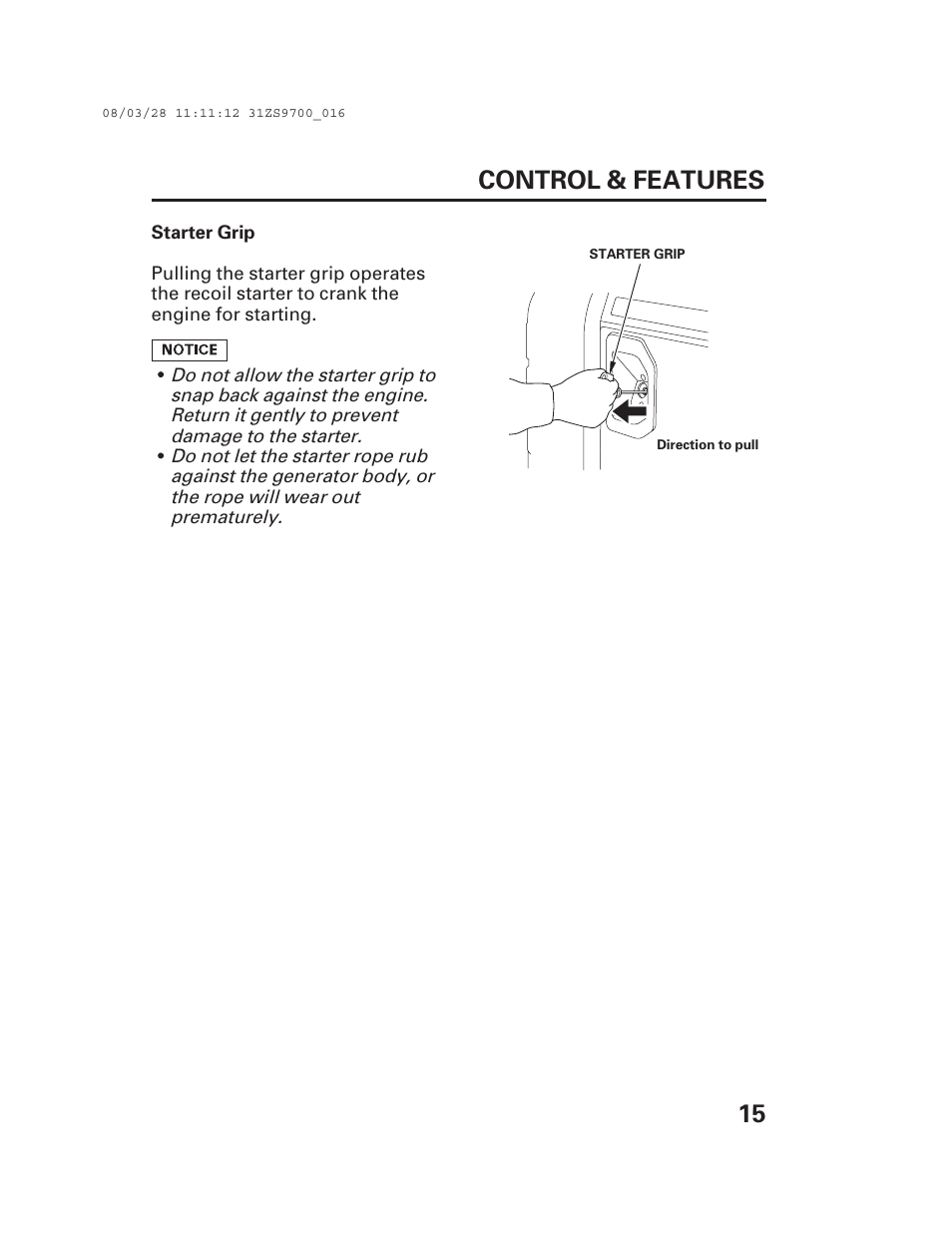 15 control & features | Alpha Technologies AlphaGen DCX3000 Honda User Manual | Page 17 / 76