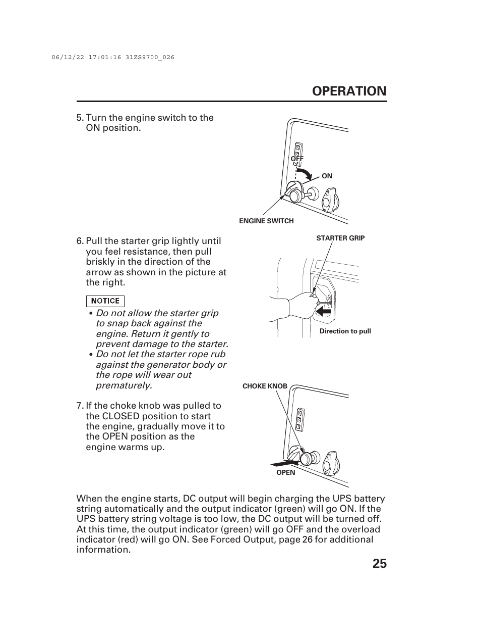 25 operation | Alpha Technologies AlphaGen DCX3000 Honda User Manual | Page 27 / 76