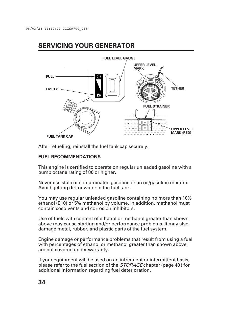 34 servicing your generator | Alpha Technologies AlphaGen DCX3000 Honda User Manual | Page 36 / 76