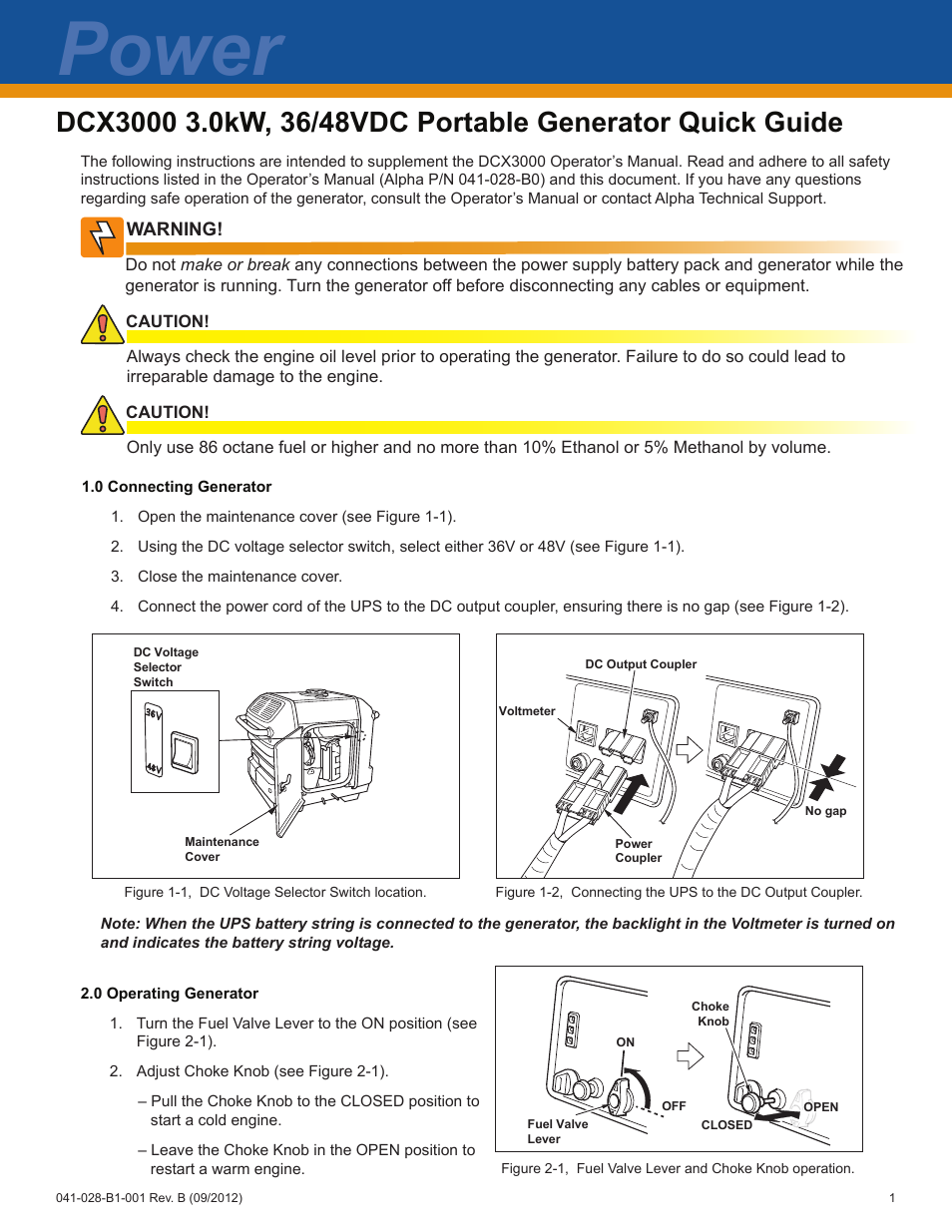 Alpha Technologies AlphaGen DCX3000 - Quick Start Guide User Manual | 4 pages