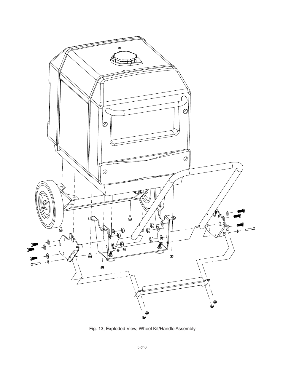 Alpha Technologies Portable Generator Wheel Kit and Handle Assembly User Manual | Page 5 / 6