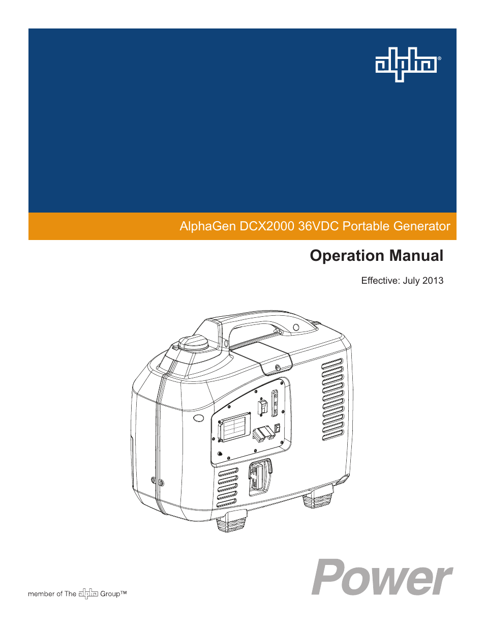 Alpha Technologies AlphaGen DCX2000 - Operator's Manual User Manual | 31 pages