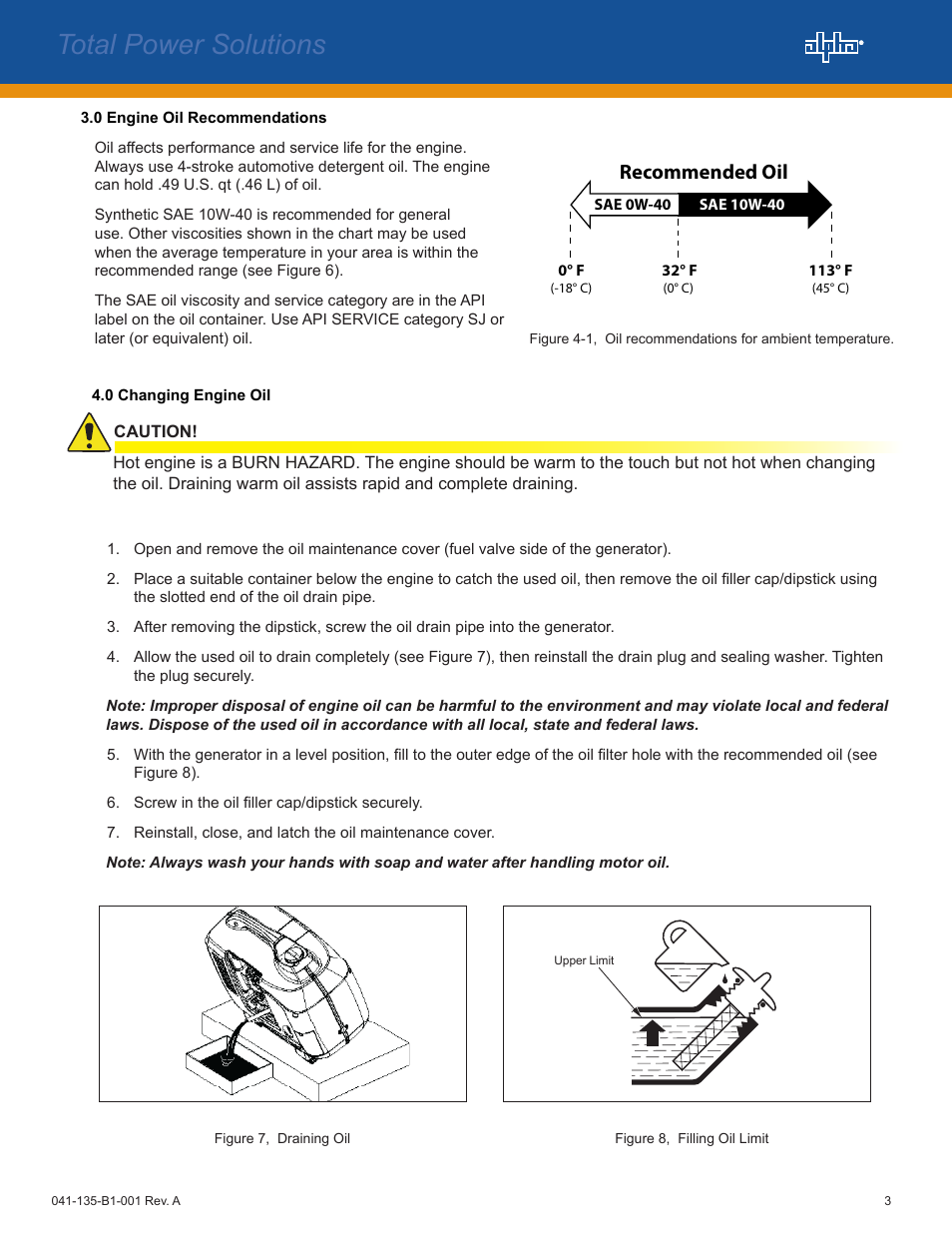 Total power solutions, Recommended oil | Alpha Technologies AlphaGen DCX2000 - Quick Start Guide User Manual | Page 3 / 4