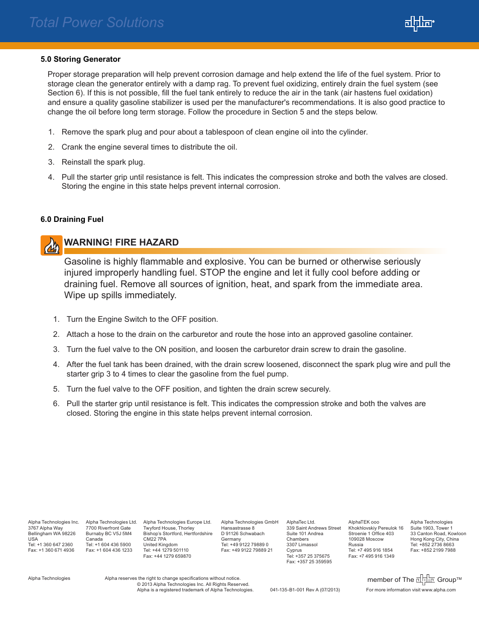 Total power solutions | Alpha Technologies AlphaGen DCX2000 - Quick Start Guide User Manual | Page 4 / 4