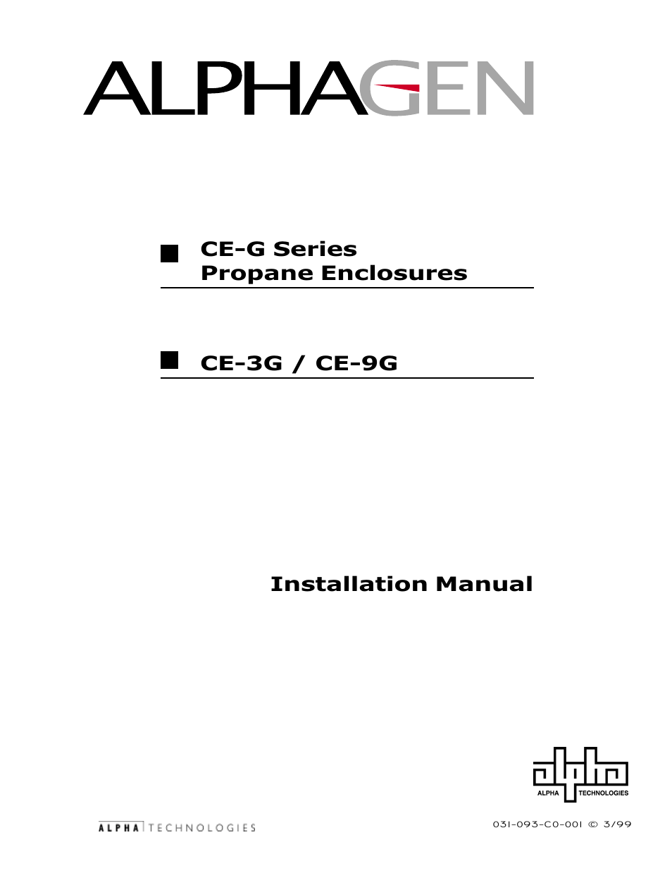 Alpha Technologies CE-G Series User Manual | 44 pages