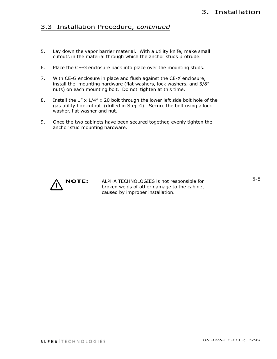 Alpha Technologies CE-G Series User Manual | Page 23 / 44