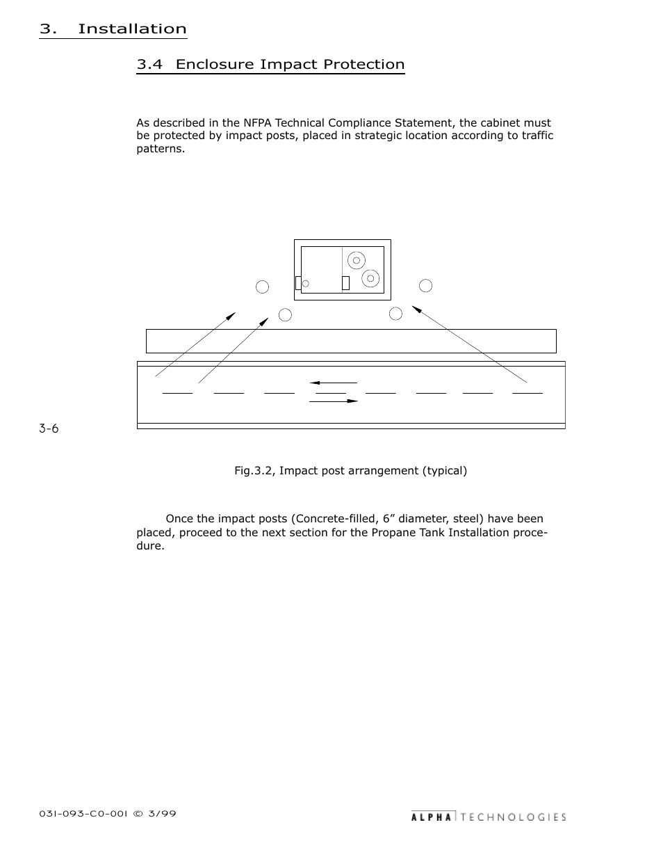 6 3. installation, 4 enclosure impact protection | Alpha Technologies CE-G Series User Manual | Page 24 / 44