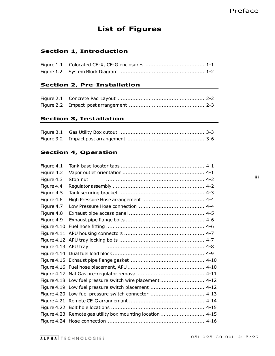 List of figures | Alpha Technologies CE-G Series User Manual | Page 5 / 44