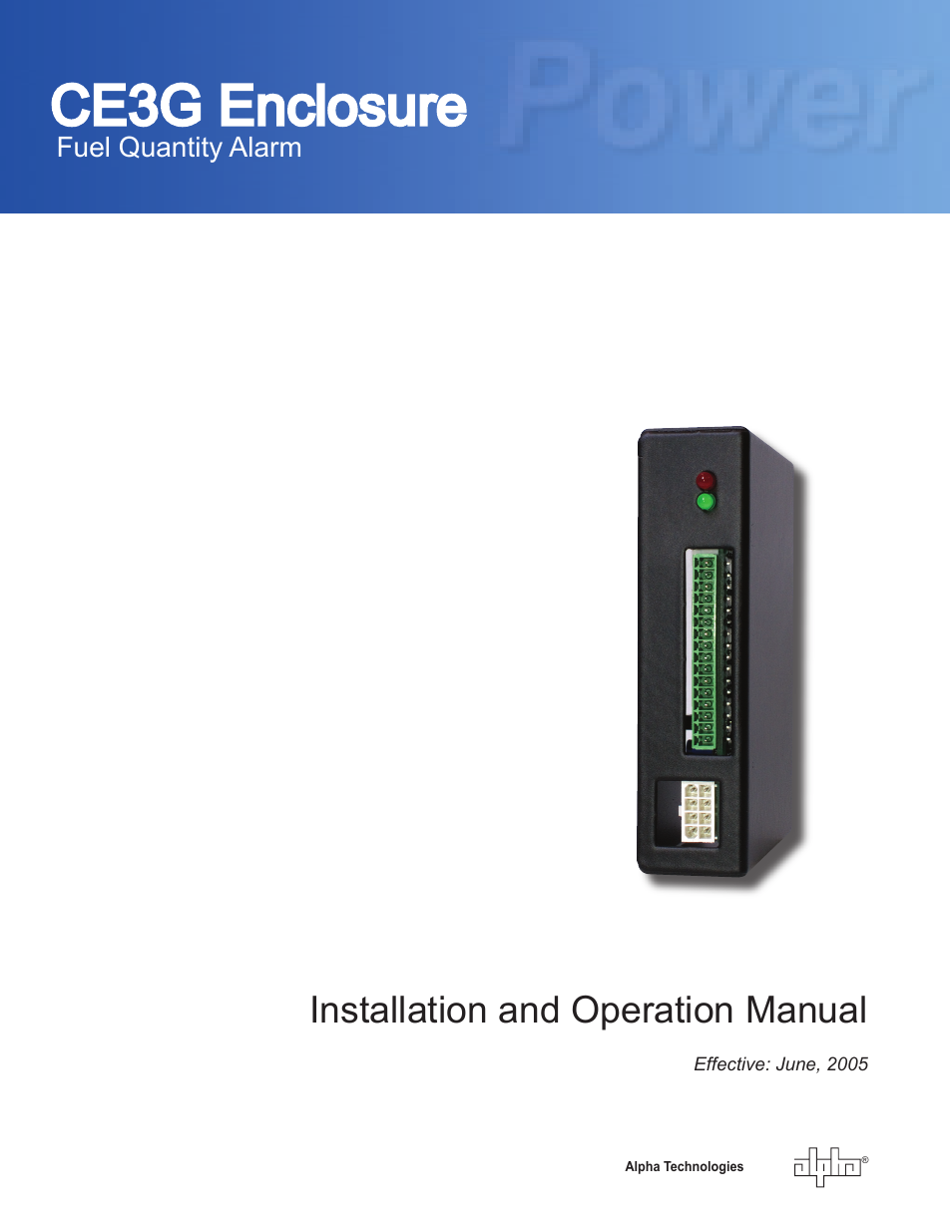 Alpha Technologies CE3G User Manual | 22 pages