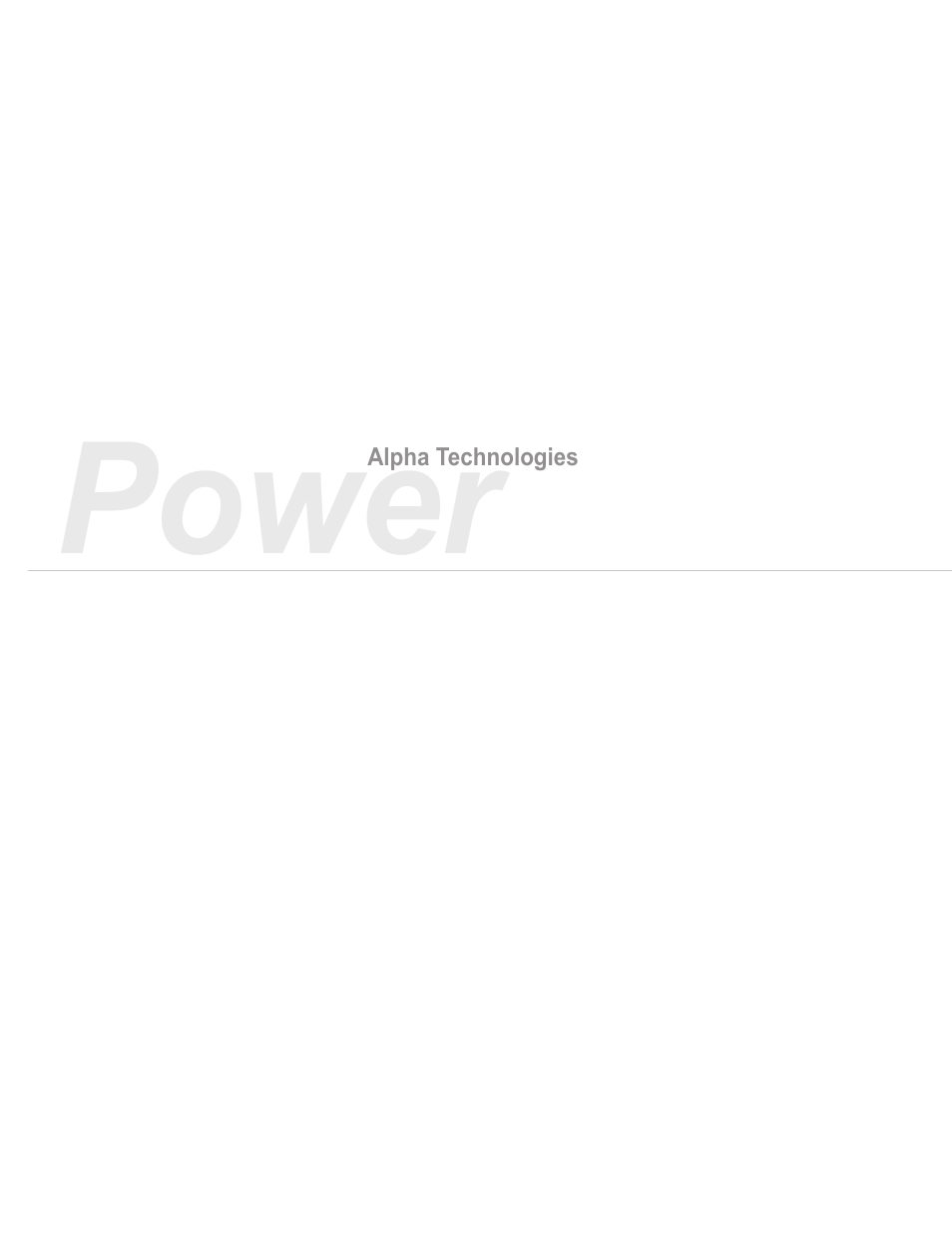 Power | Alpha Technologies CE3G User Manual | Page 2 / 22